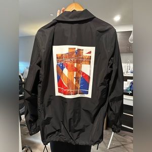 New - Burberry Tape Print Shape-memory Taffeta Jacket